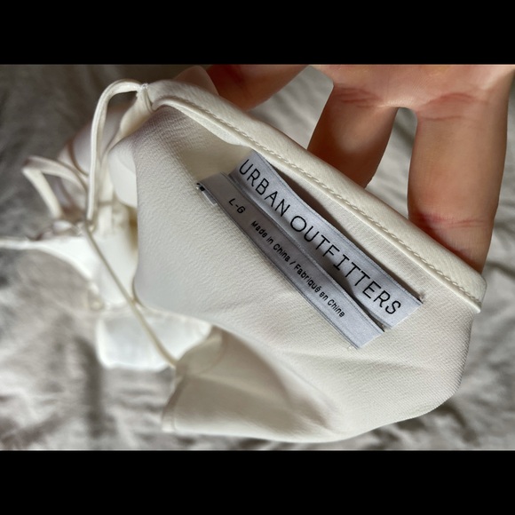 URBAN OUTFITTERS strappy white silk tank top - Picture 3 of 4